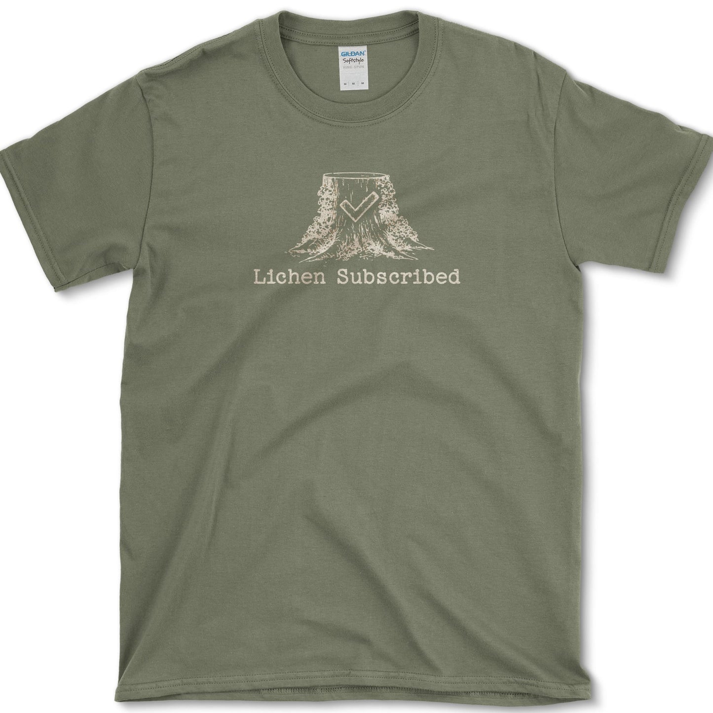 Lichen Subscribed T-Shirt S / Military Green Essential Tees