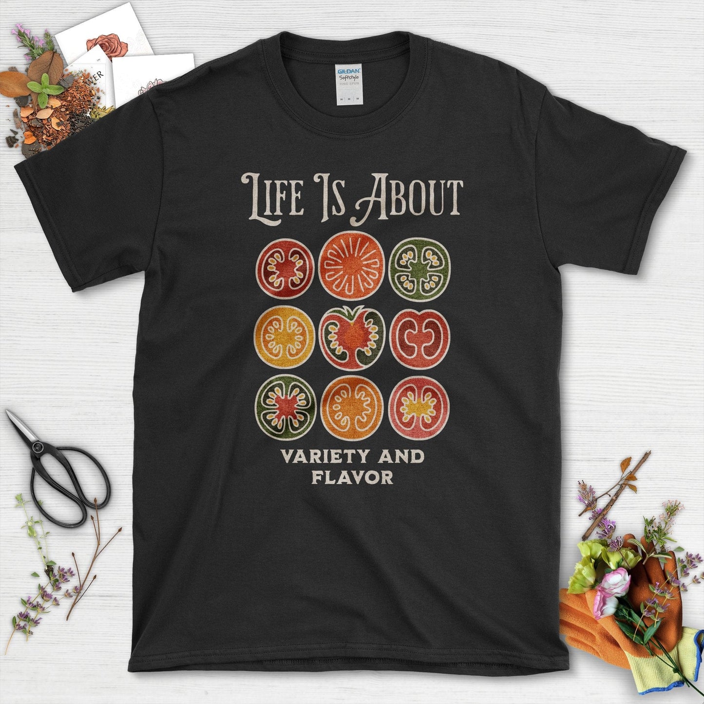 Life Is About Variety Flavor T-Shirt Black / S Physical Item