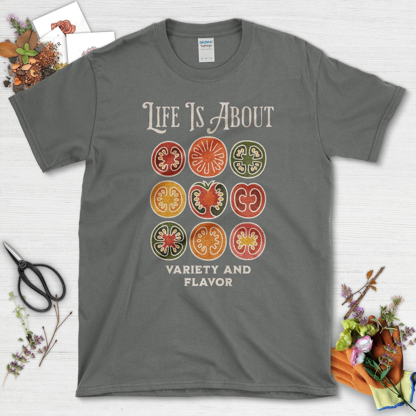 Life Is About Variety Flavor T-Shirt Charcoal / S Physical Item