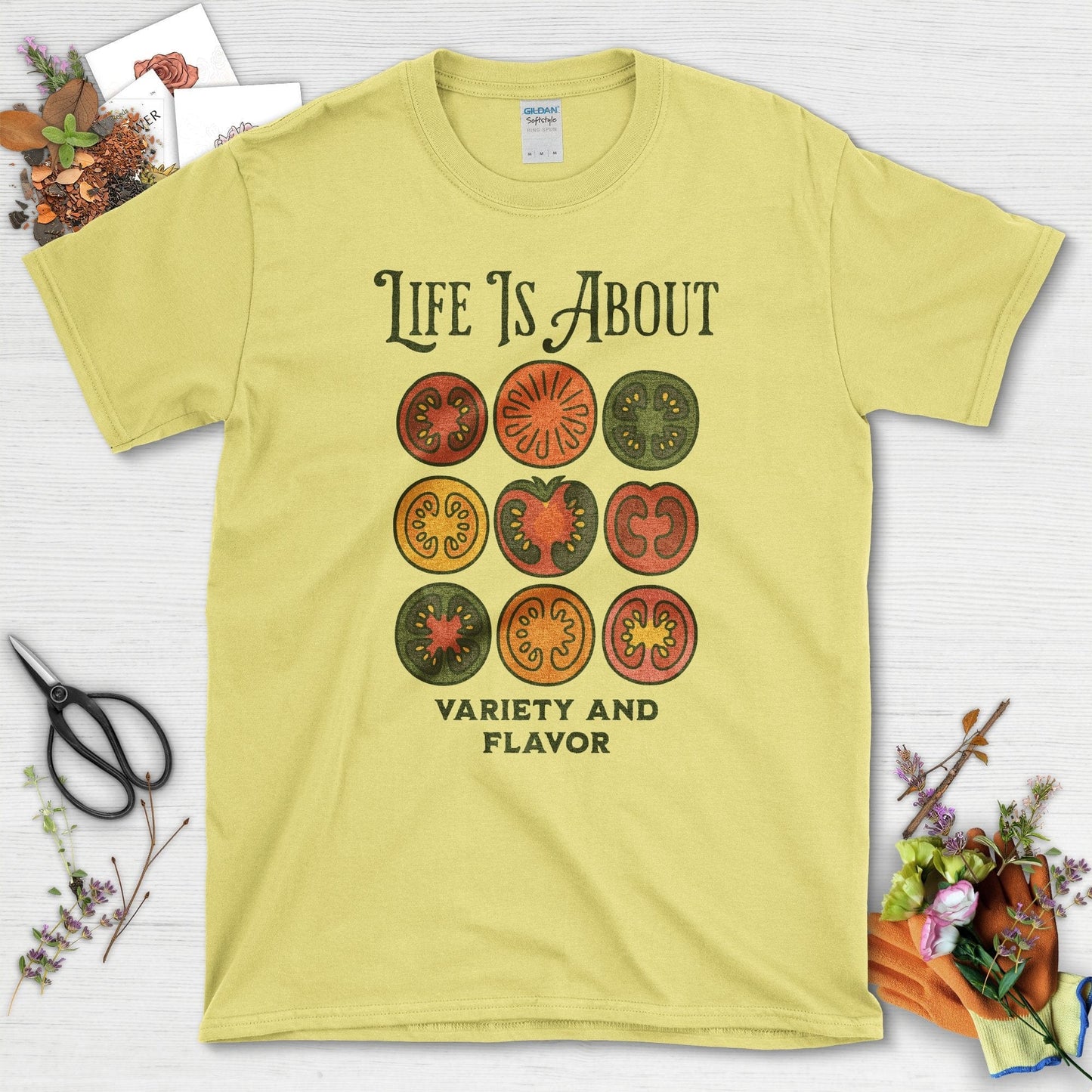 Life Is About Variety Flavor T-Shirt Cornsilk / S Physical Item