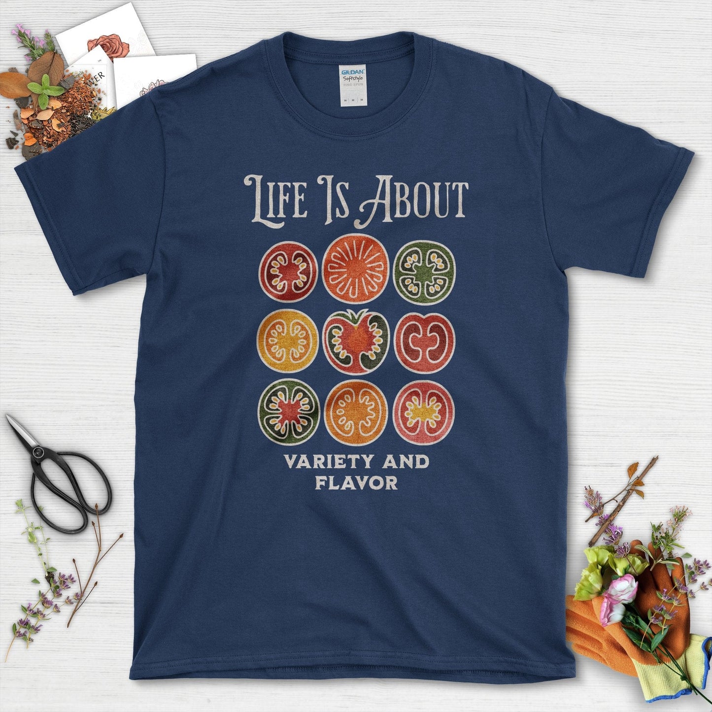 Life Is About Variety Flavor T-Shirt Navy / S Physical Item
