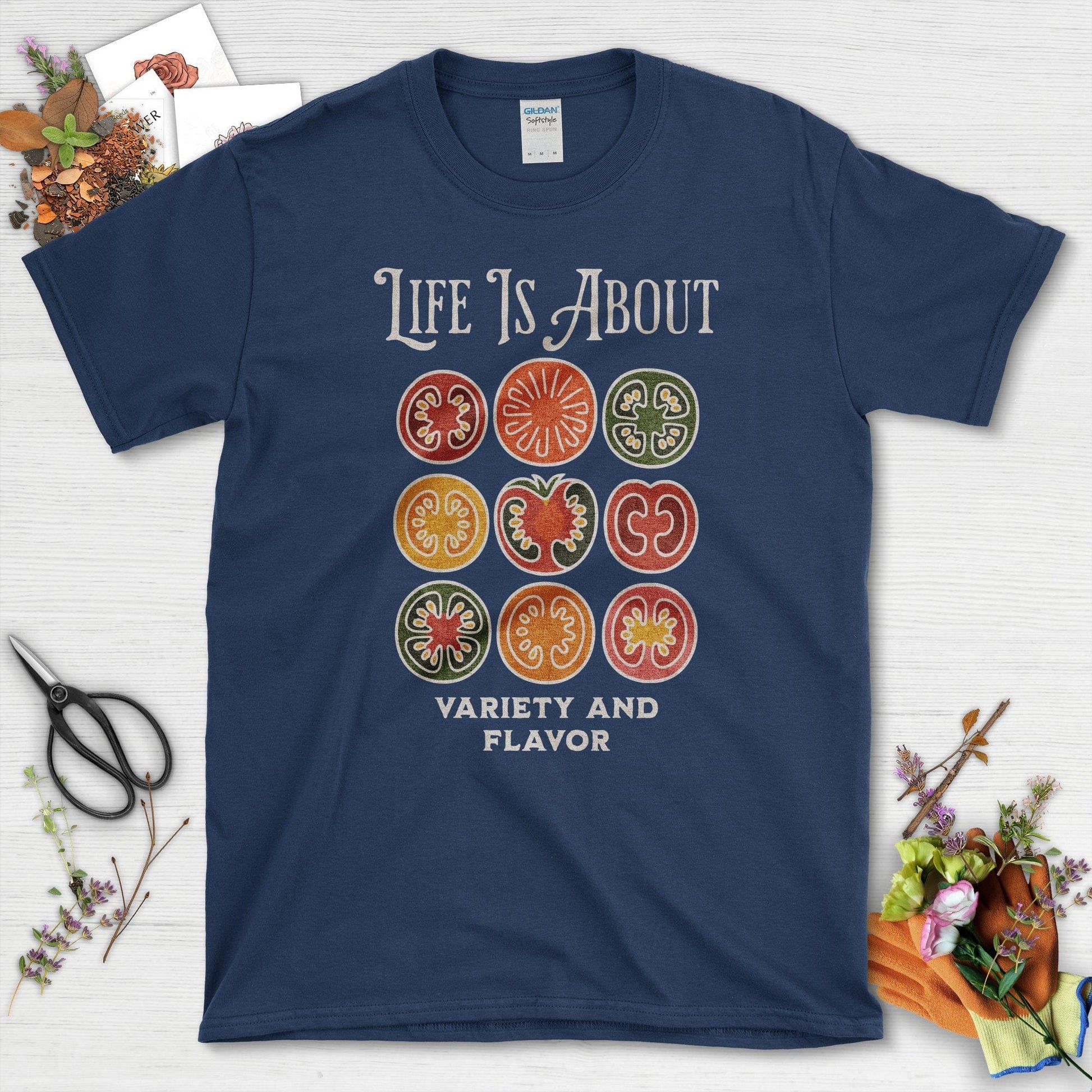 Life Is About Variety Flavor T-Shirt Navy / S Physical Item