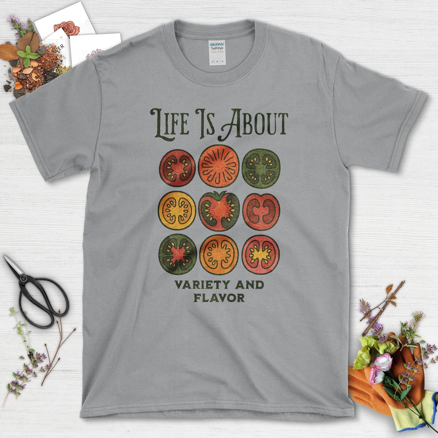 Life Is About Variety Flavor T-Shirt Sport Grey / S Physical Item