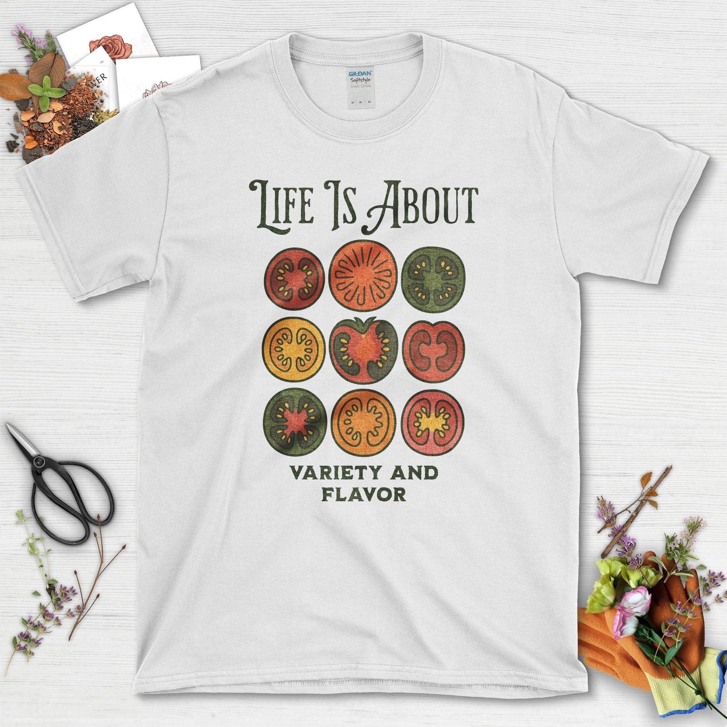 Life Is About Variety Flavor T-Shirt White / S Physical Item