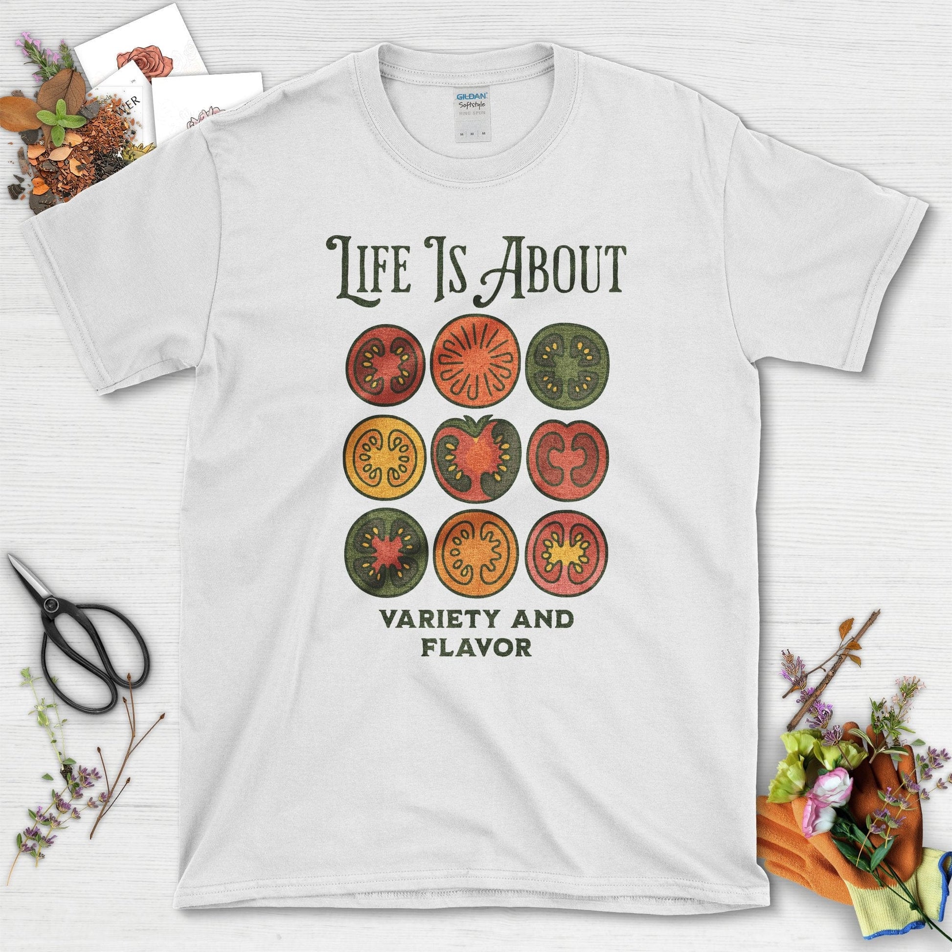 Life Is About Variety Flavor T-Shirt White / S Physical Item