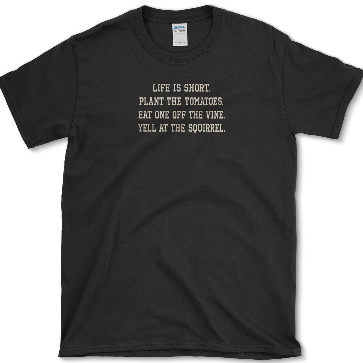 Life Is Short Plant Tomatoes T-Shirt Black / S Essential Tees