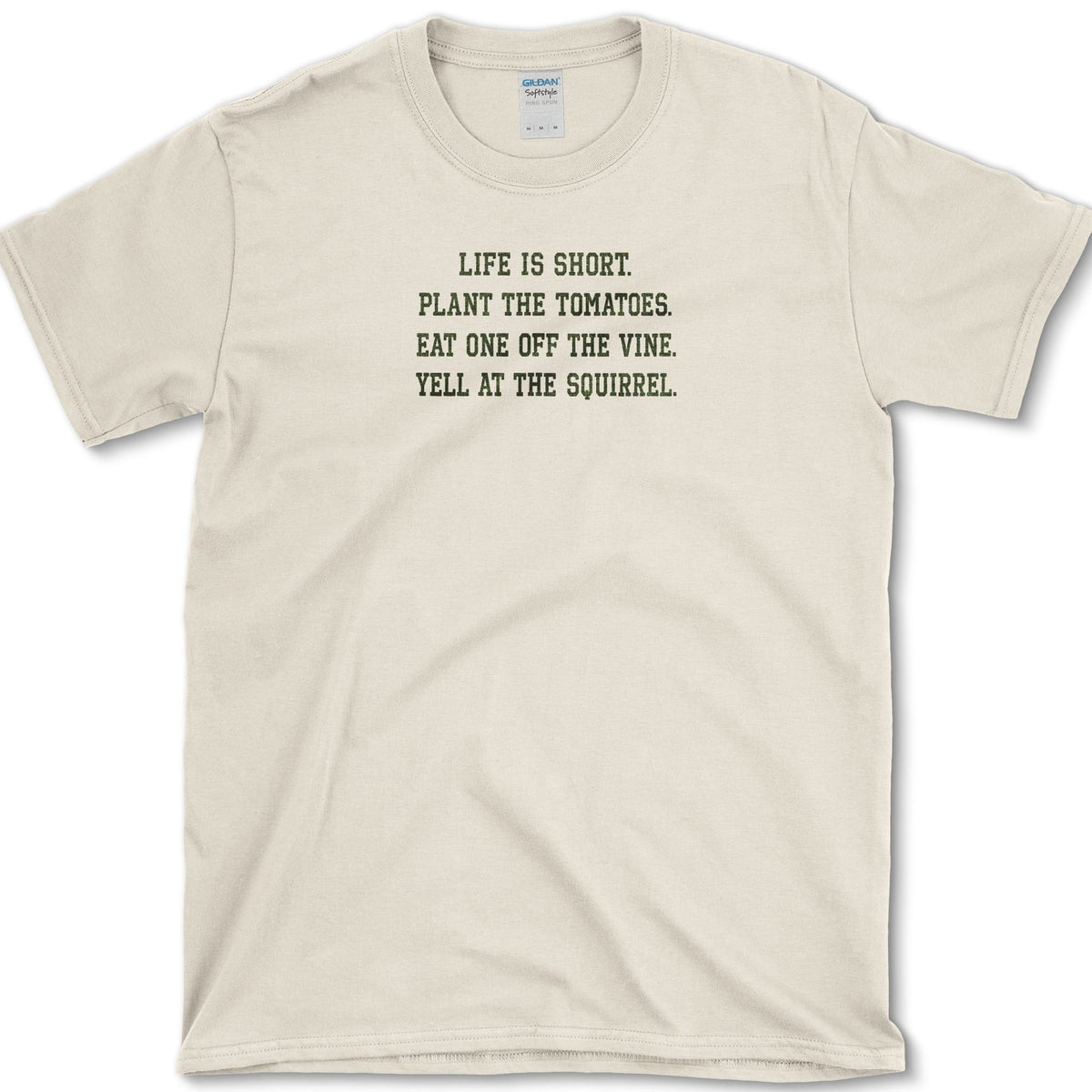 Life Is Short Plant Tomatoes T-Shirt Natural / S Essential Tees