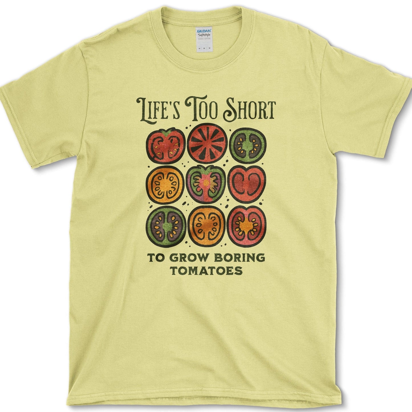 Life's Too Short Tomatoes T-Shirt Cornsilk / S Essential Tees