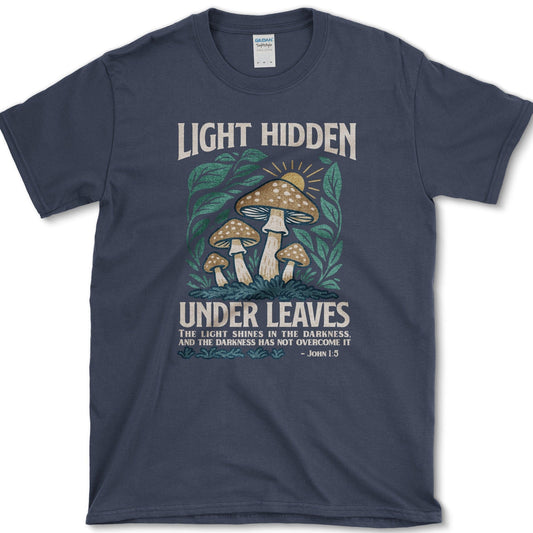 Light Hidden Under Leaves T-Shirt Essential Tees / S / Navy Physical Item