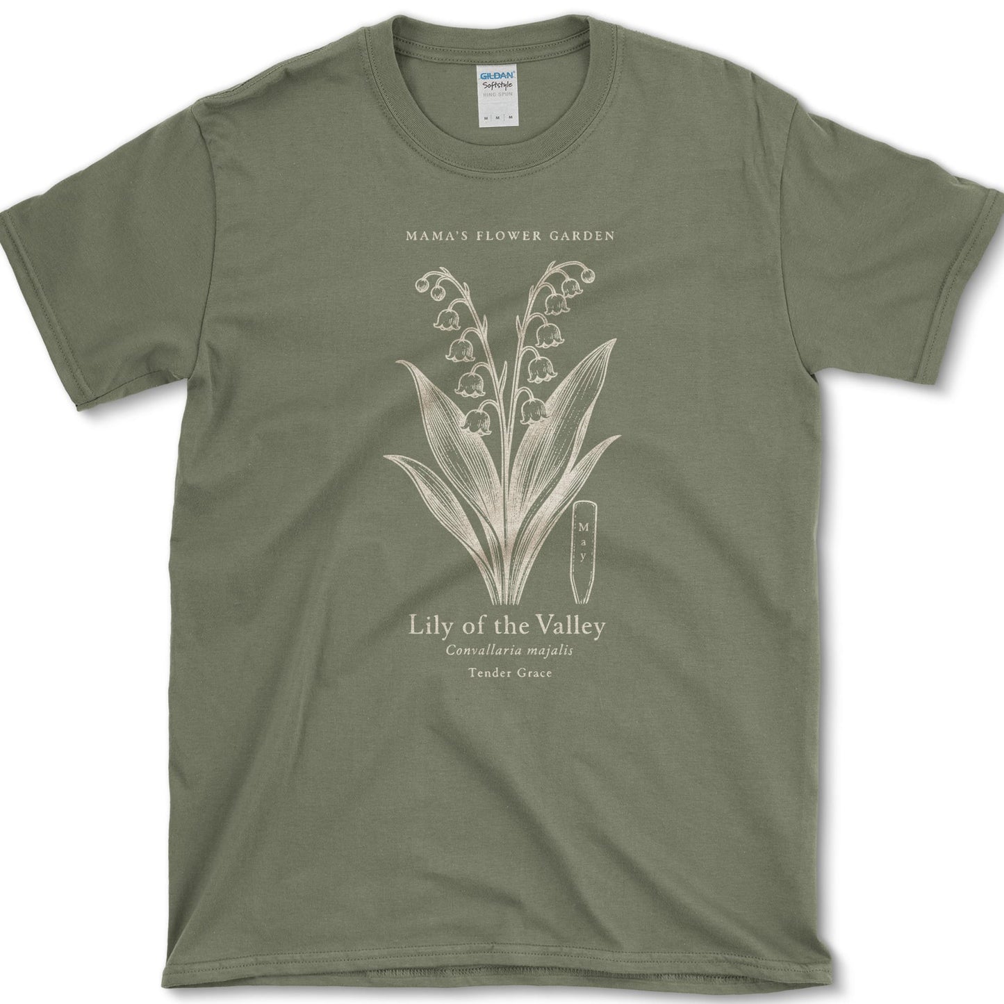 Lily of the Valley T-Shirt S / Military Green Essential Tees