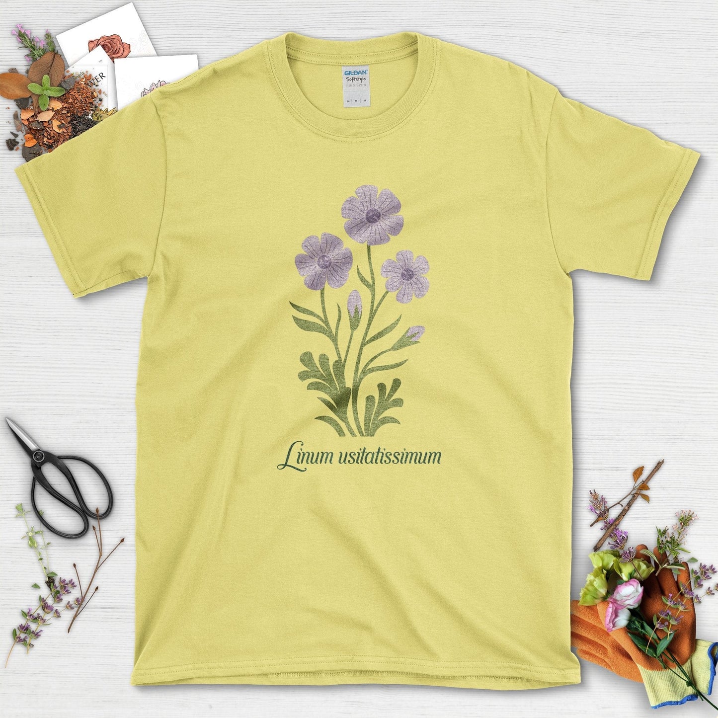 Linum Usitatissimum T-Shirt Cornsilk / S T-Shirt