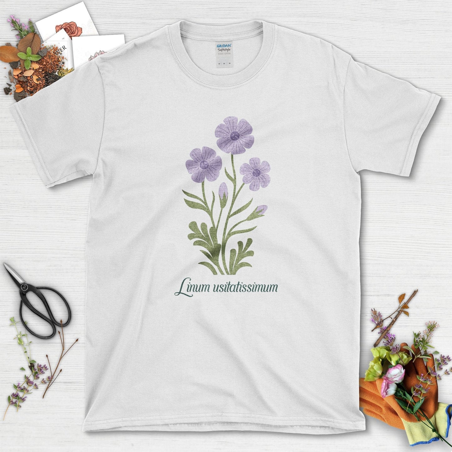 Linum Usitatissimum T-Shirt White / S T-Shirt