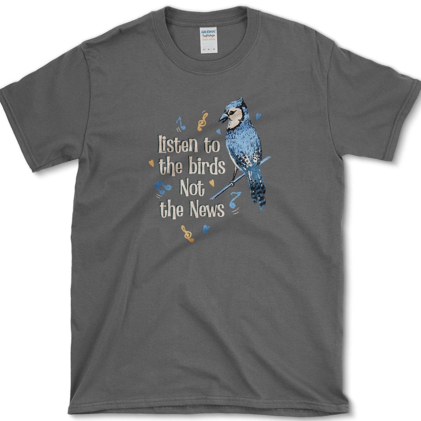 Listen to the Birds T-Shirt Dark Heather / S Physical Item