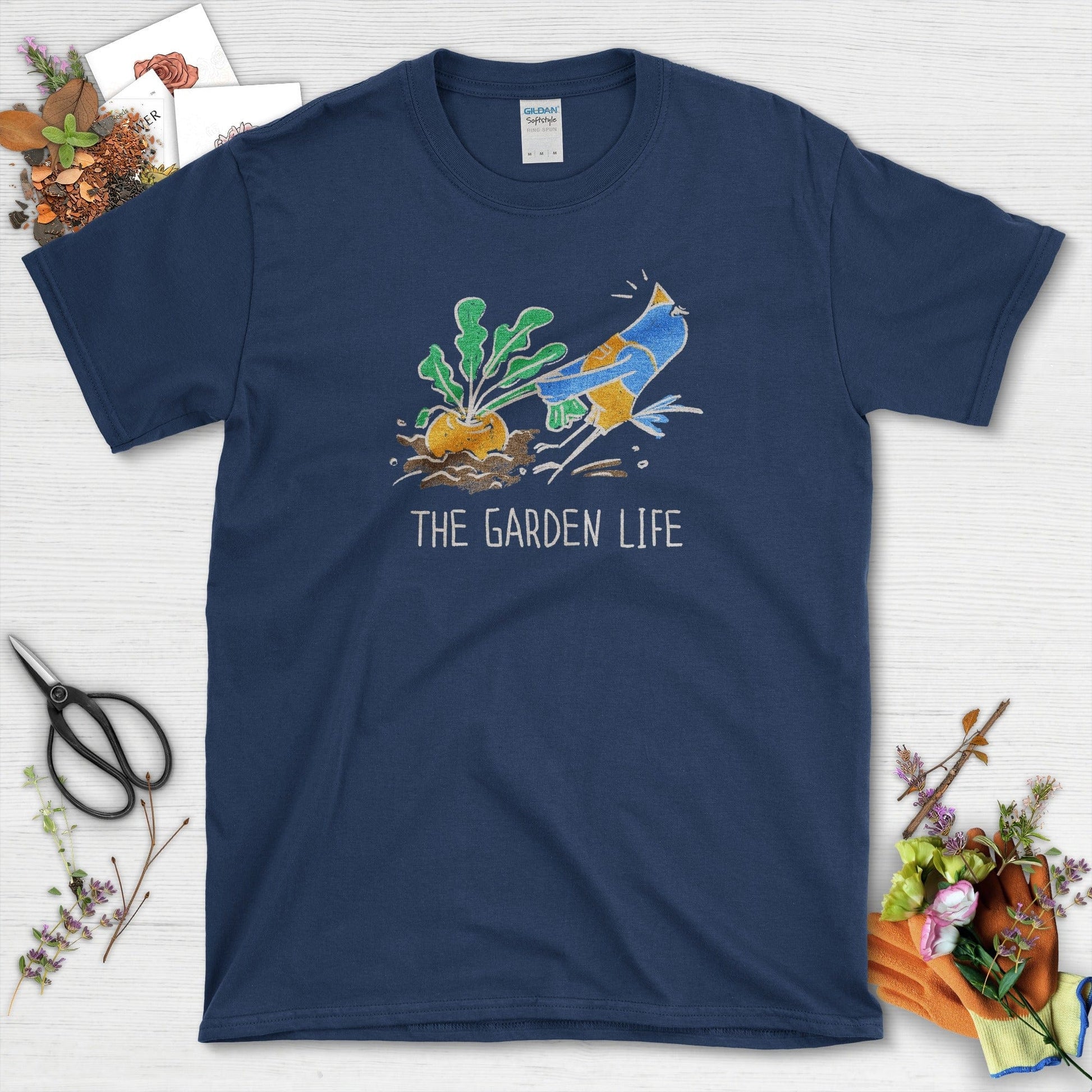 Living a Garden Life T-Shirt Navy / S T-Shirt