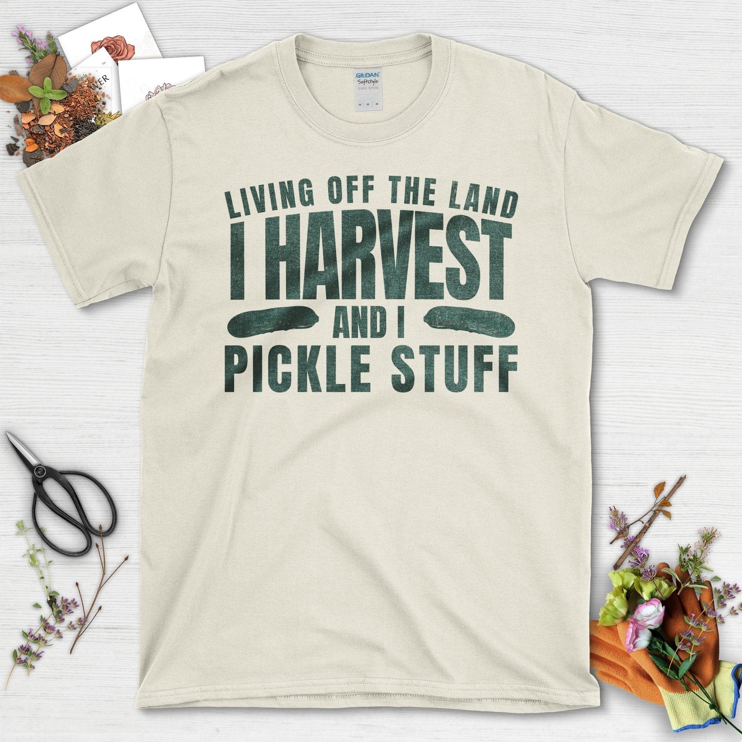 Living Off The Land Harvest Pickle Stuff T-Shirt Natural / S T-Shirt