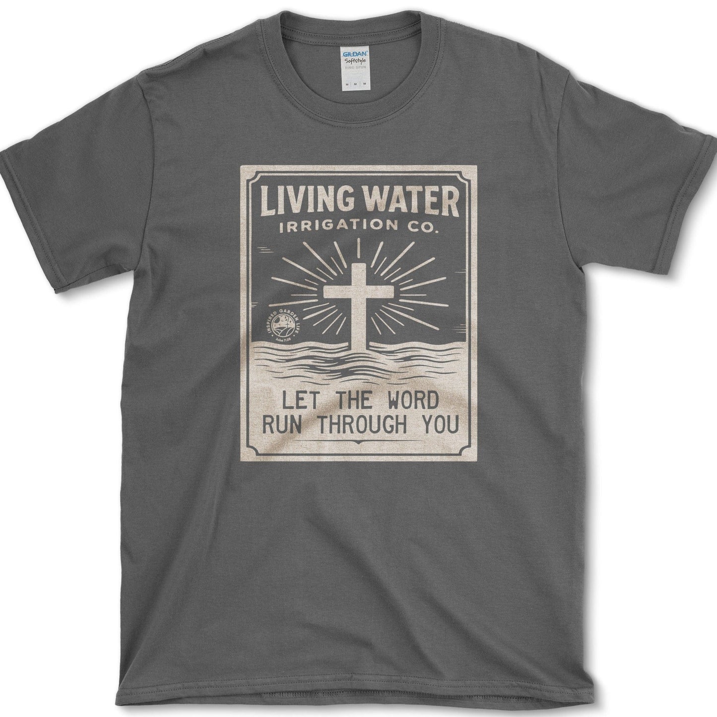 Living Water Irrigation Co. T-Shirt Essential Tees / S / Dark Heather Physical Item