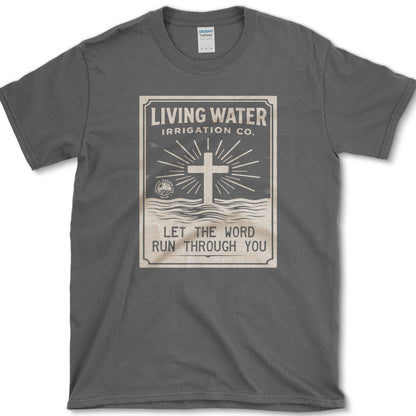 Living Water Irrigation Co. T-Shirt Essential Tees / S / Dark Heather Physical Item