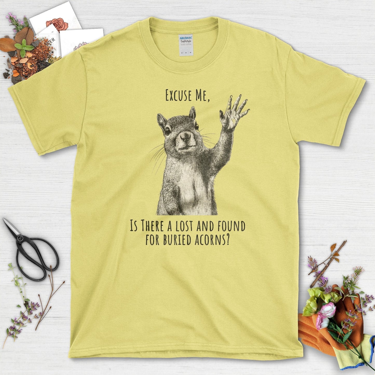 Lost and Found Squirrel T-Shirt Cornsilk / S T-Shirt