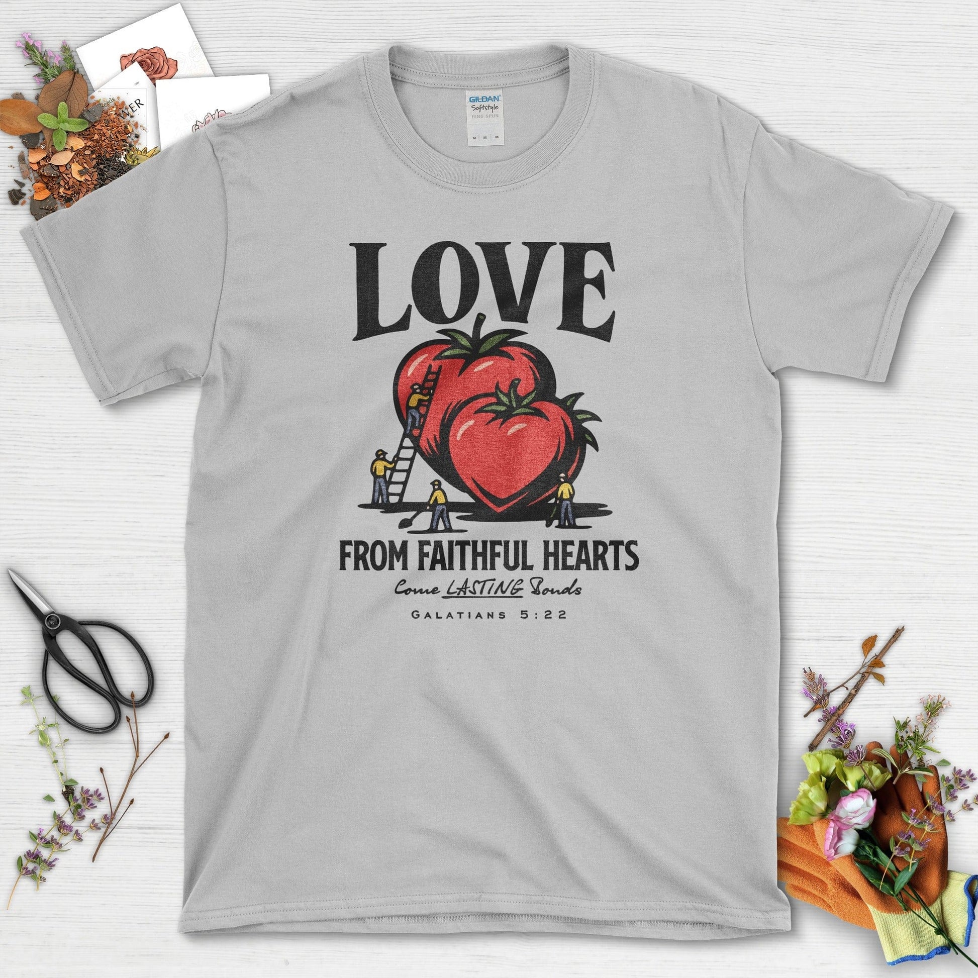 Love from Faithful Hearts T-Shirt Essential Tees / S / Sport Grey Physical Item