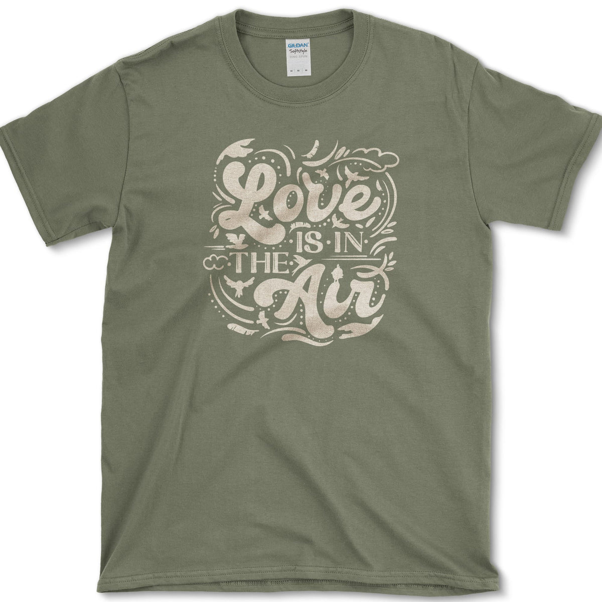 Love Is In Air T-Shirt Military Green / S Essential Tees