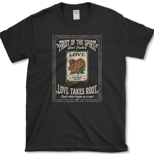Love Takes Root T-Shirt S / Black Essential Tees
