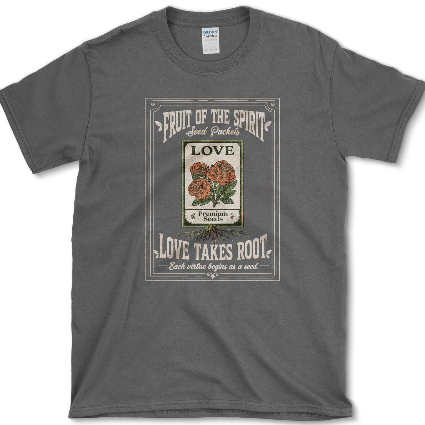 Love Takes Root T-Shirt S / Dark Heather Essential Tees
