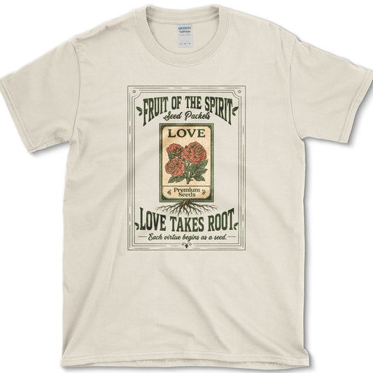 Love Takes Root T-Shirt S / Natural Essential Tees