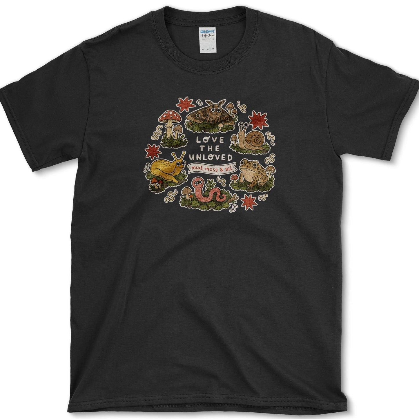 Love the Unloved design featuring garden wildlife artwork on a t-shirt