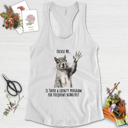 Loyalty Program Frequent Nibblers Racerback Racerback / XS / White Physical Item