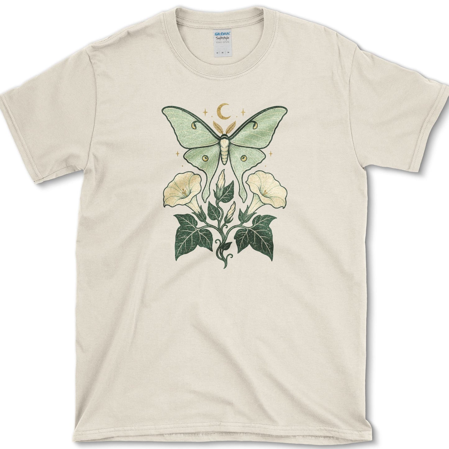 Luna Moth Moonflower T-Shirt S / Natural Essential Tees