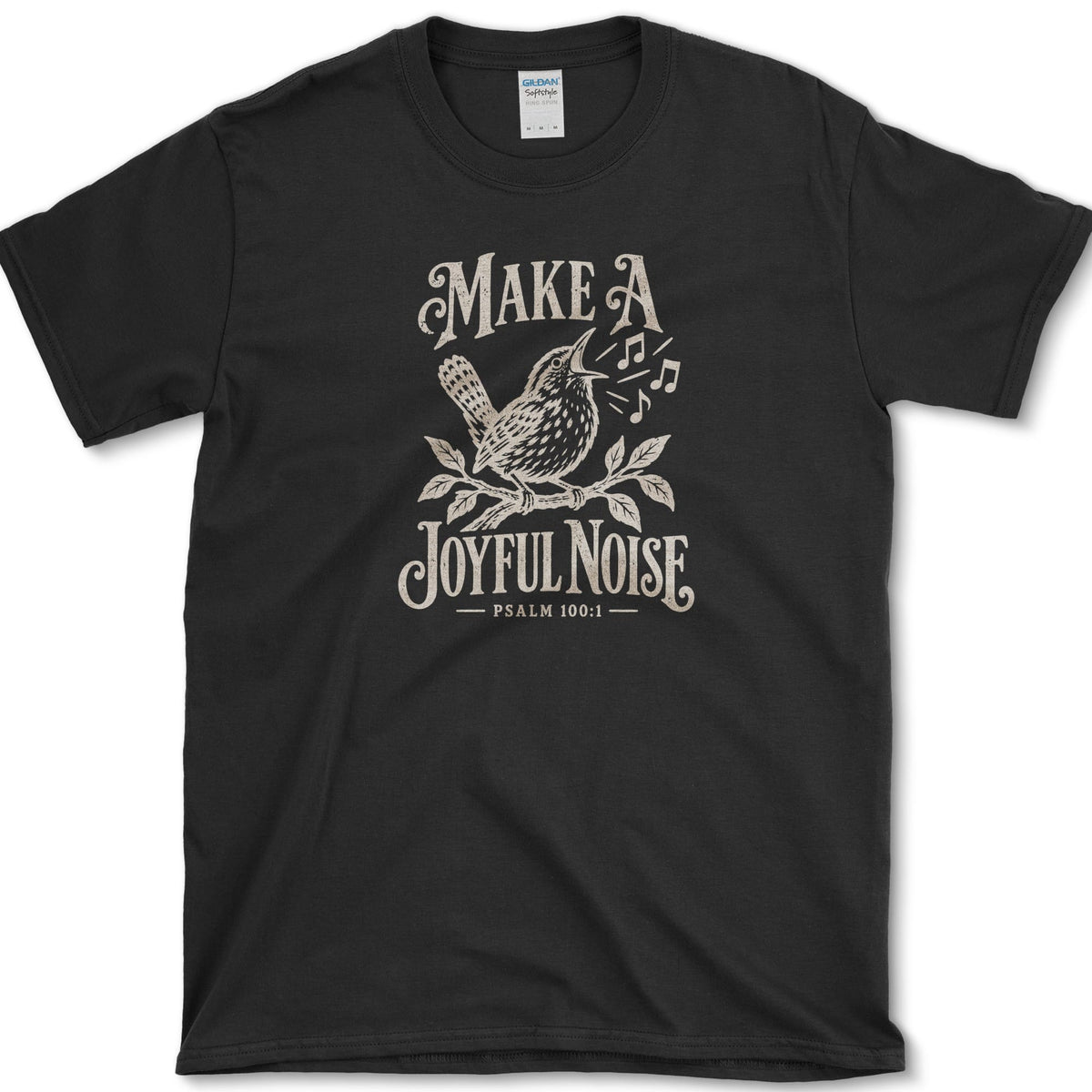 Make A Joyful Noise Wren T-Shirt Black / S Essential Tees