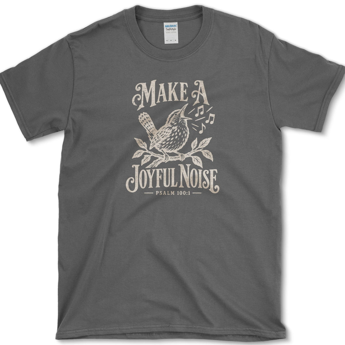 Make A Joyful Noise Wren T-Shirt Dark Heather / S Essential Tees