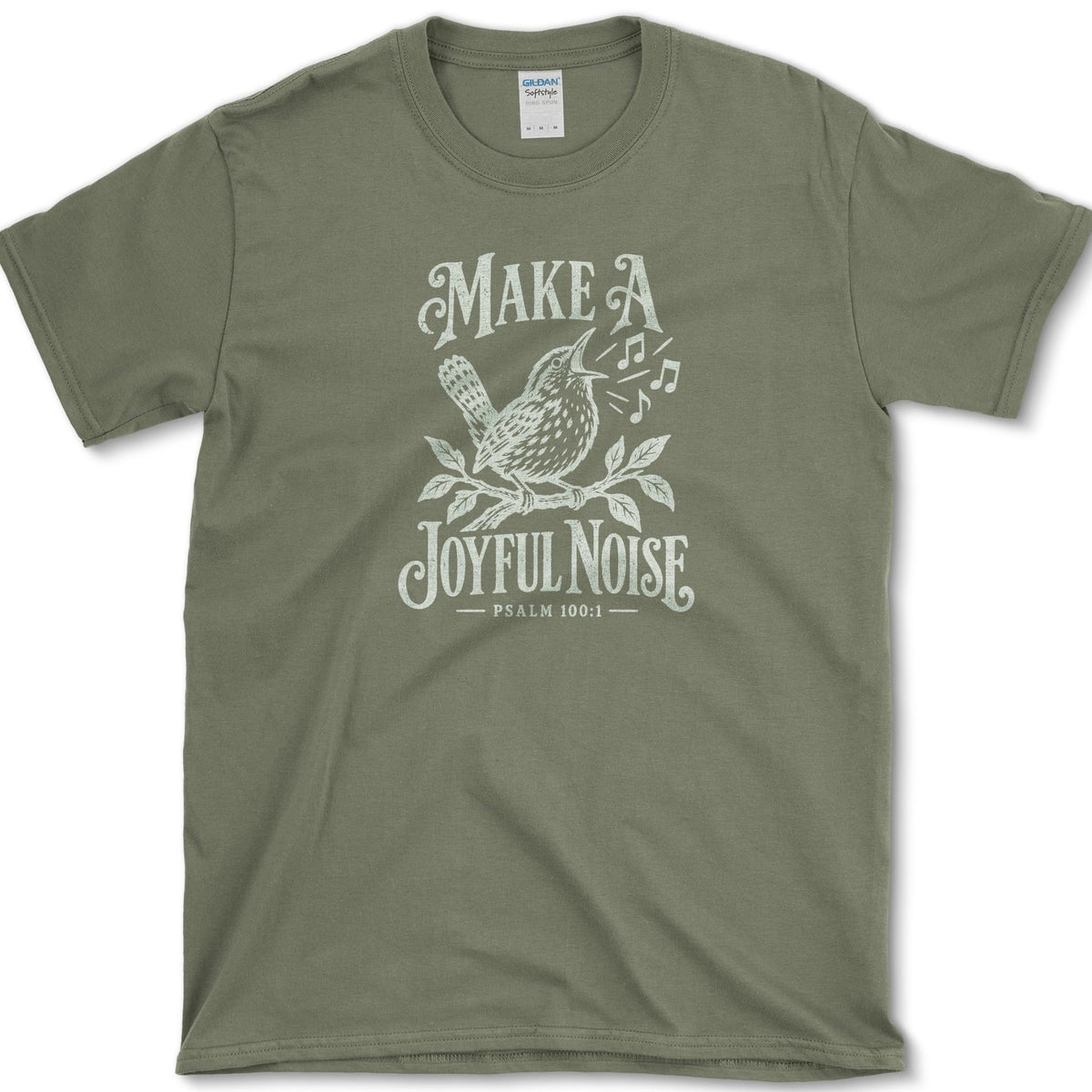 Make A Joyful Noise Wren T-Shirt Military Green / S Essential Tees