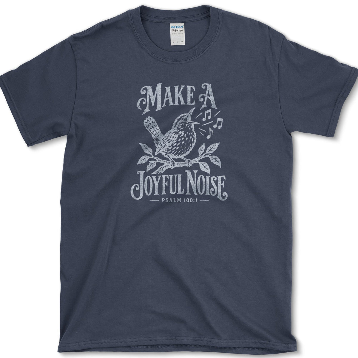 Make A Joyful Noise Wren T-Shirt Navy / S Essential Tees