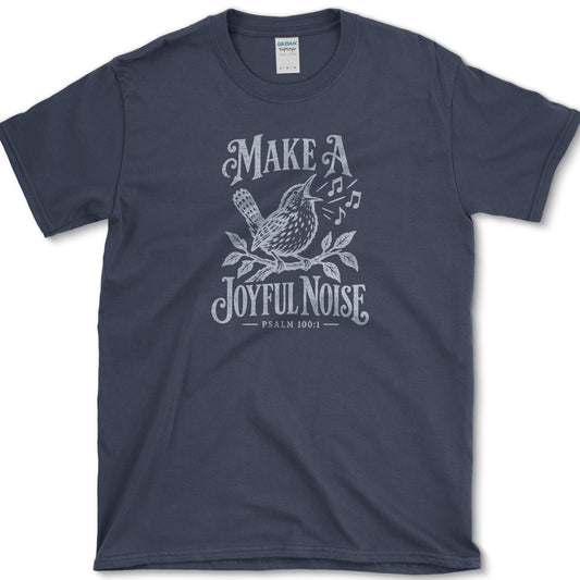 Make A Joyful Noise Wren T-Shirt Navy / S Essential Tees