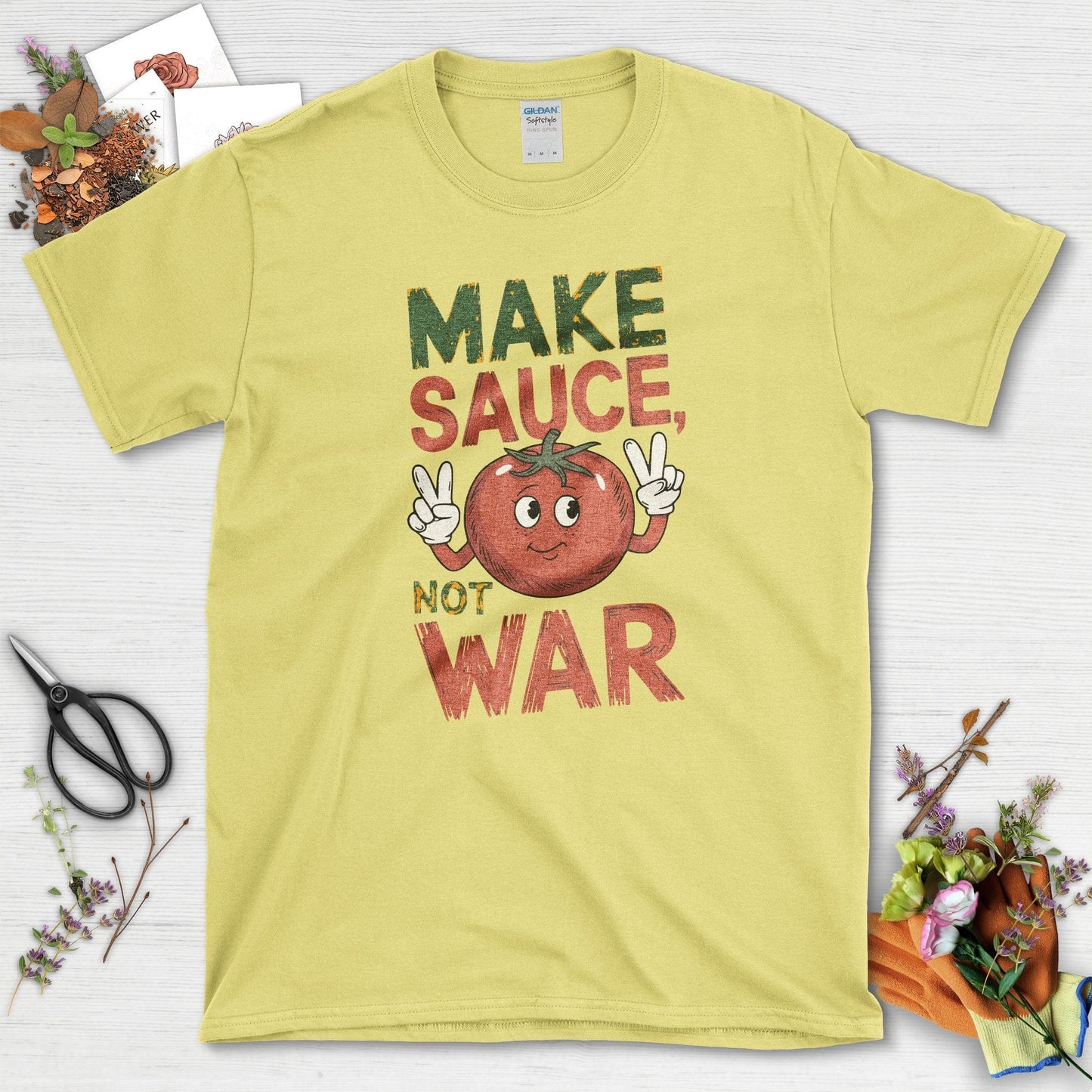 Make Sauce Not War T-Shirt Cornsilk / S T-Shirt