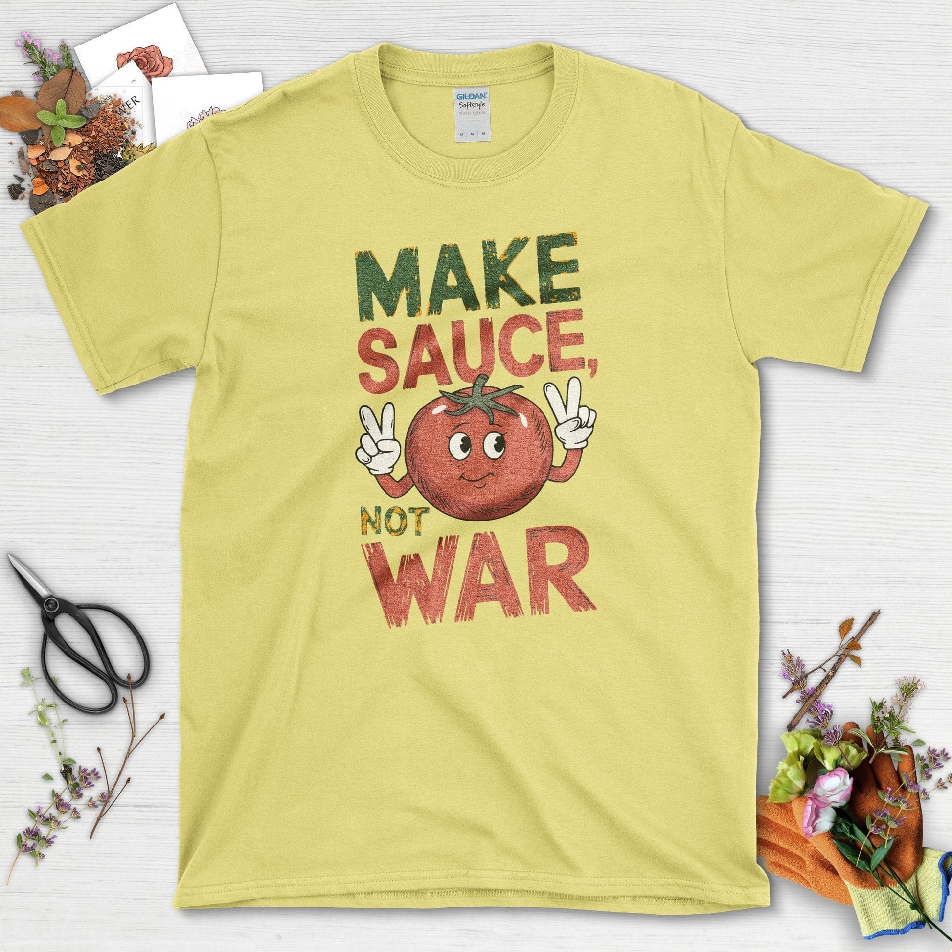 Make Sauce Not War T-Shirt Cornsilk / S T-Shirt