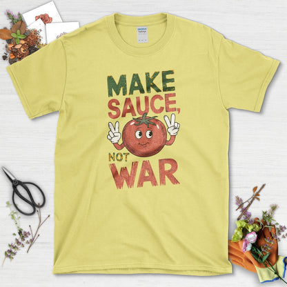 Make Sauce Not War T-Shirt Cornsilk / S T-Shirt