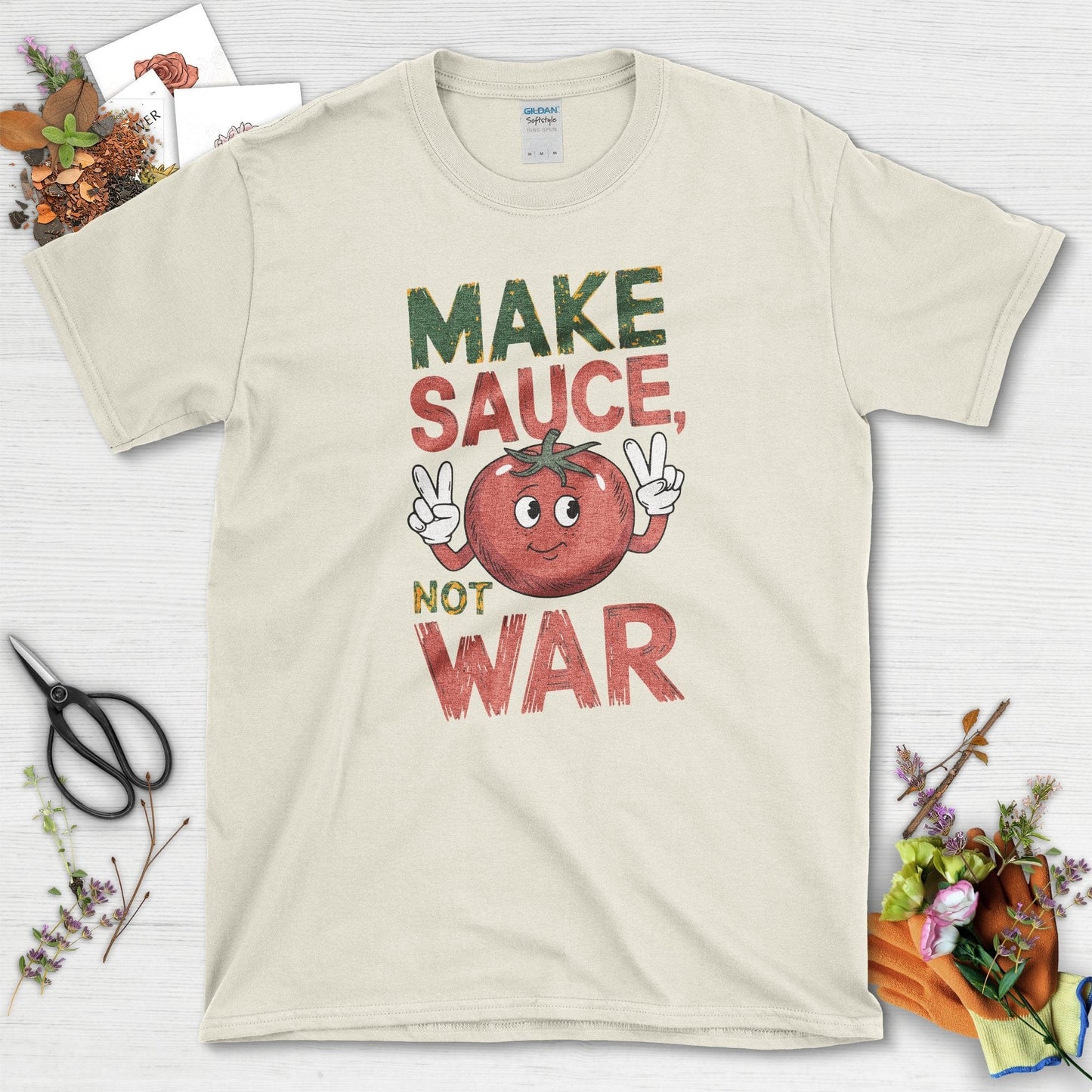 Make Sauce Not War T-Shirt Natural / S T-Shirt