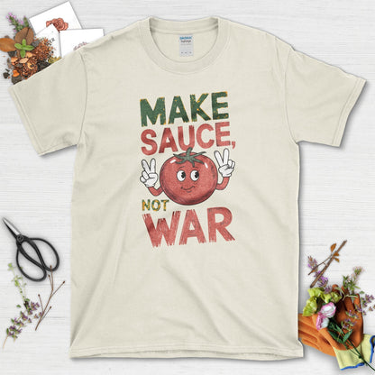 Make Sauce Not War T-Shirt Natural / S T-Shirt