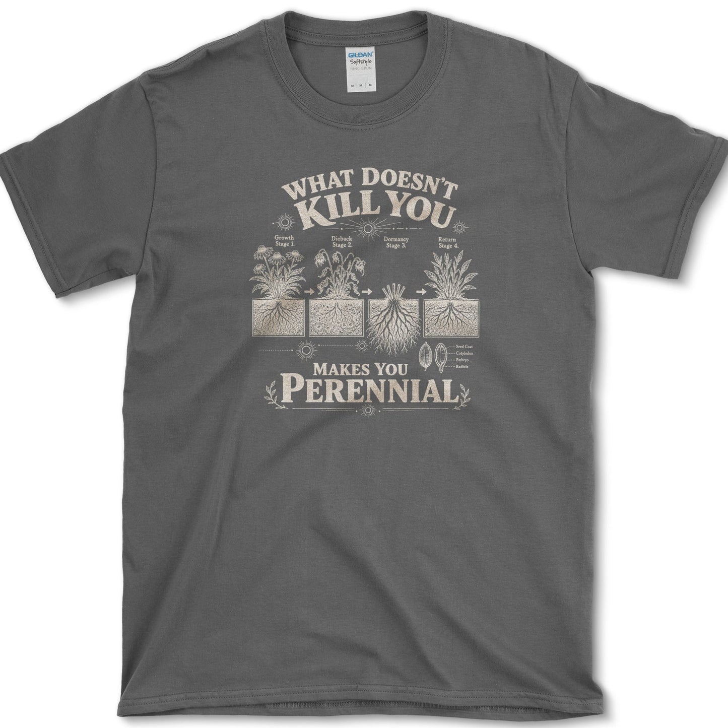 Makes You Perennial T-Shirt Dark Heather / S Essential Tees