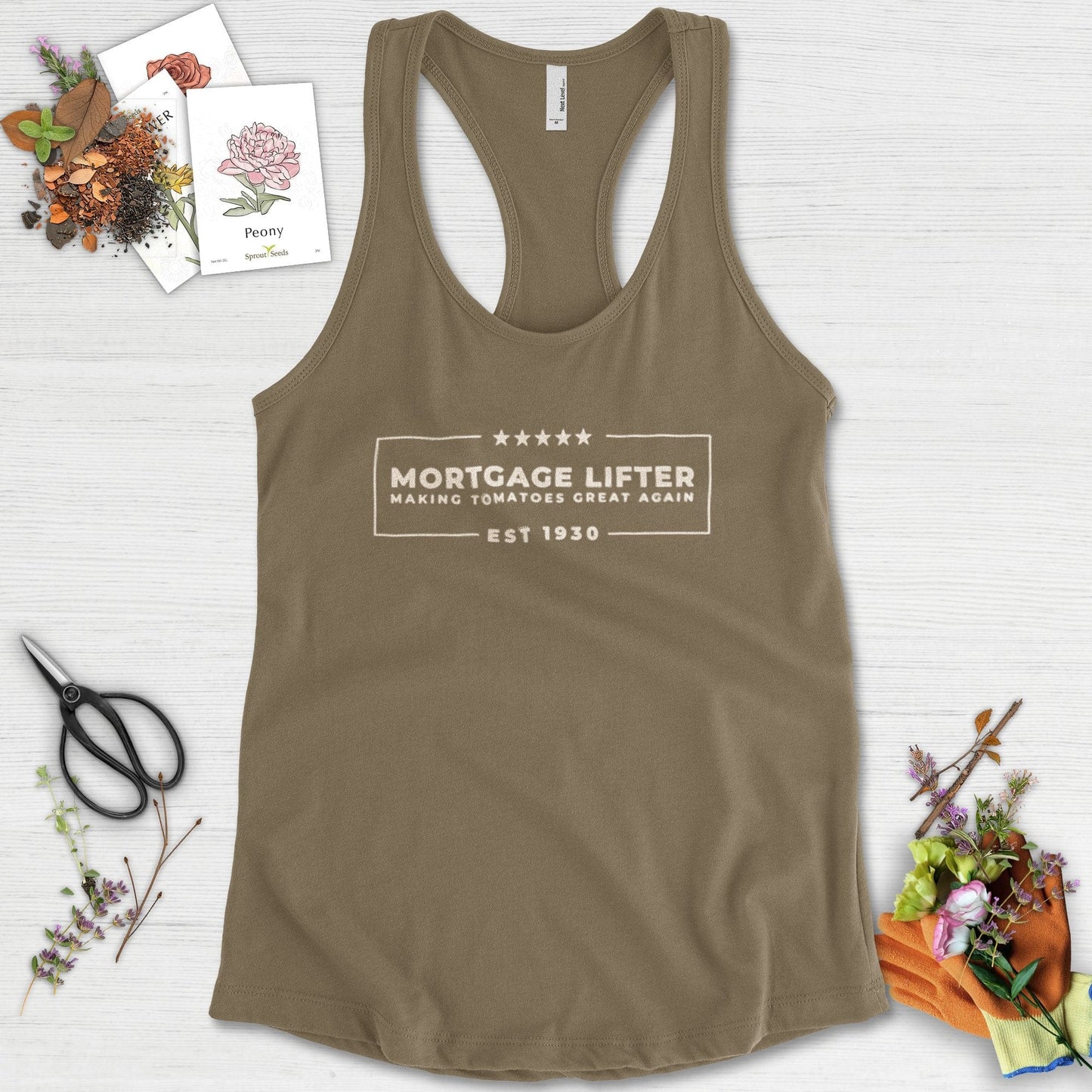 Making Tomatoes Great Again Racerback Racerback / XS / Military Green Physical Item