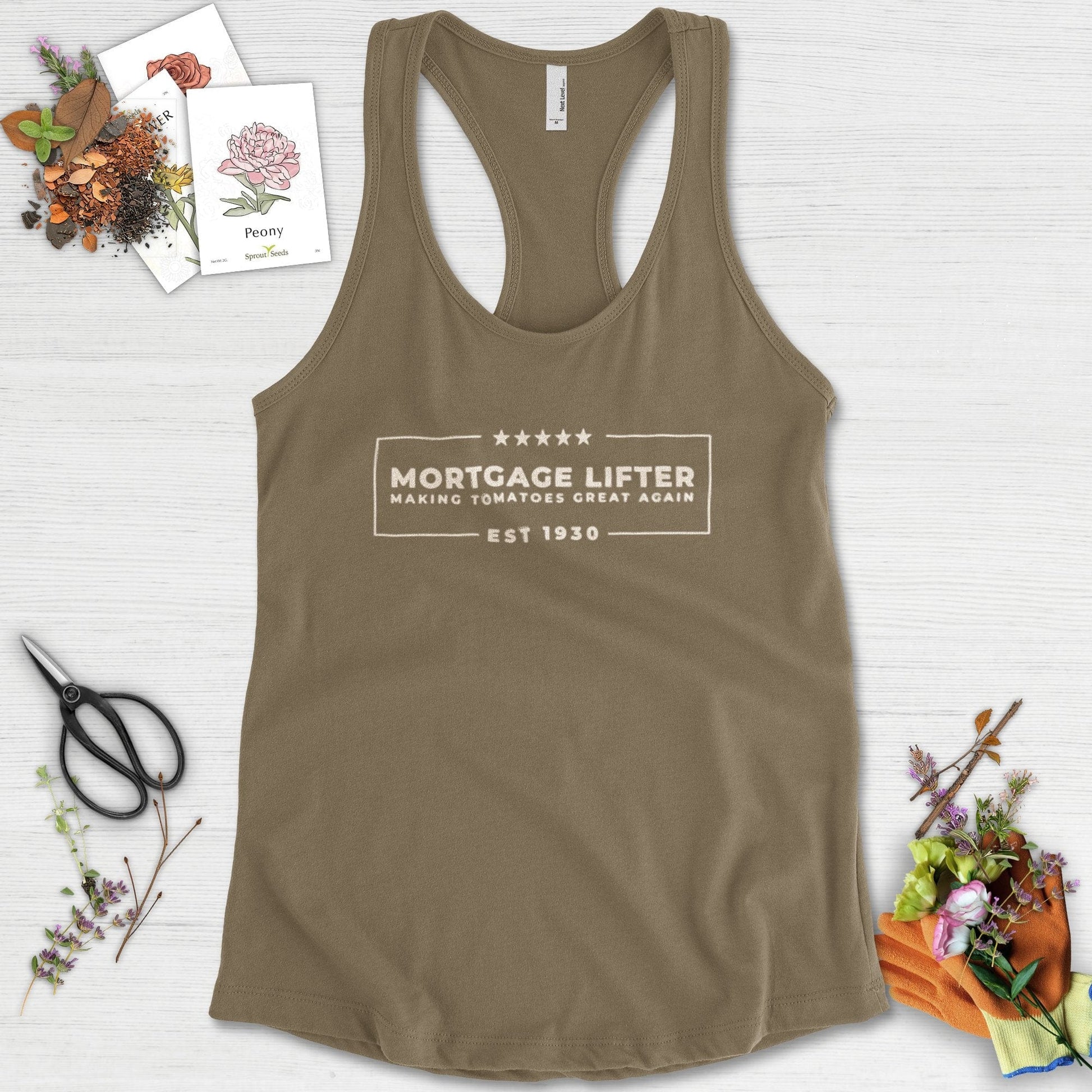 Making Tomatoes Great Again Racerback Racerback / XS / Military Green Physical Item