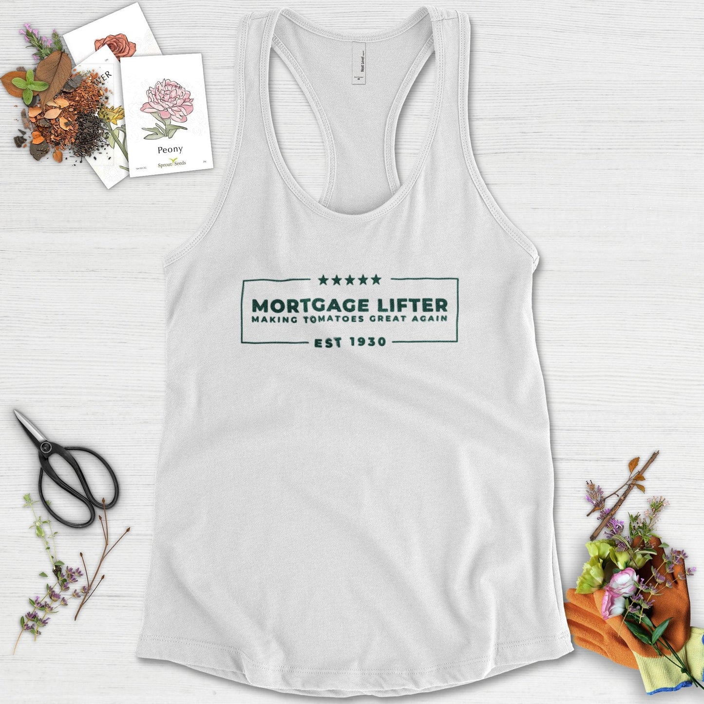 Making Tomatoes Great Again Racerback Racerback / XS / White Physical Item