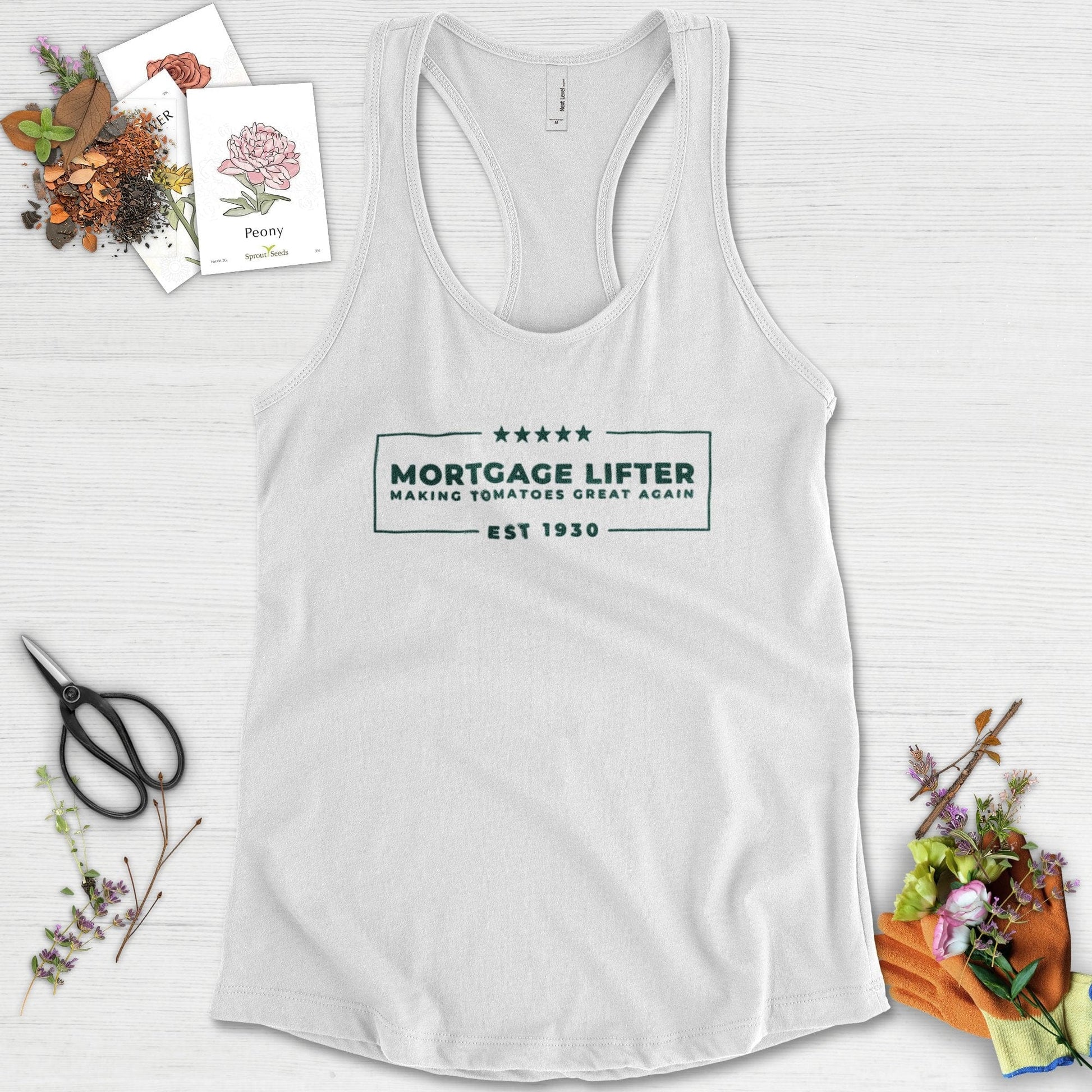 Making Tomatoes Great Again Racerback Racerback / XS / White Physical Item