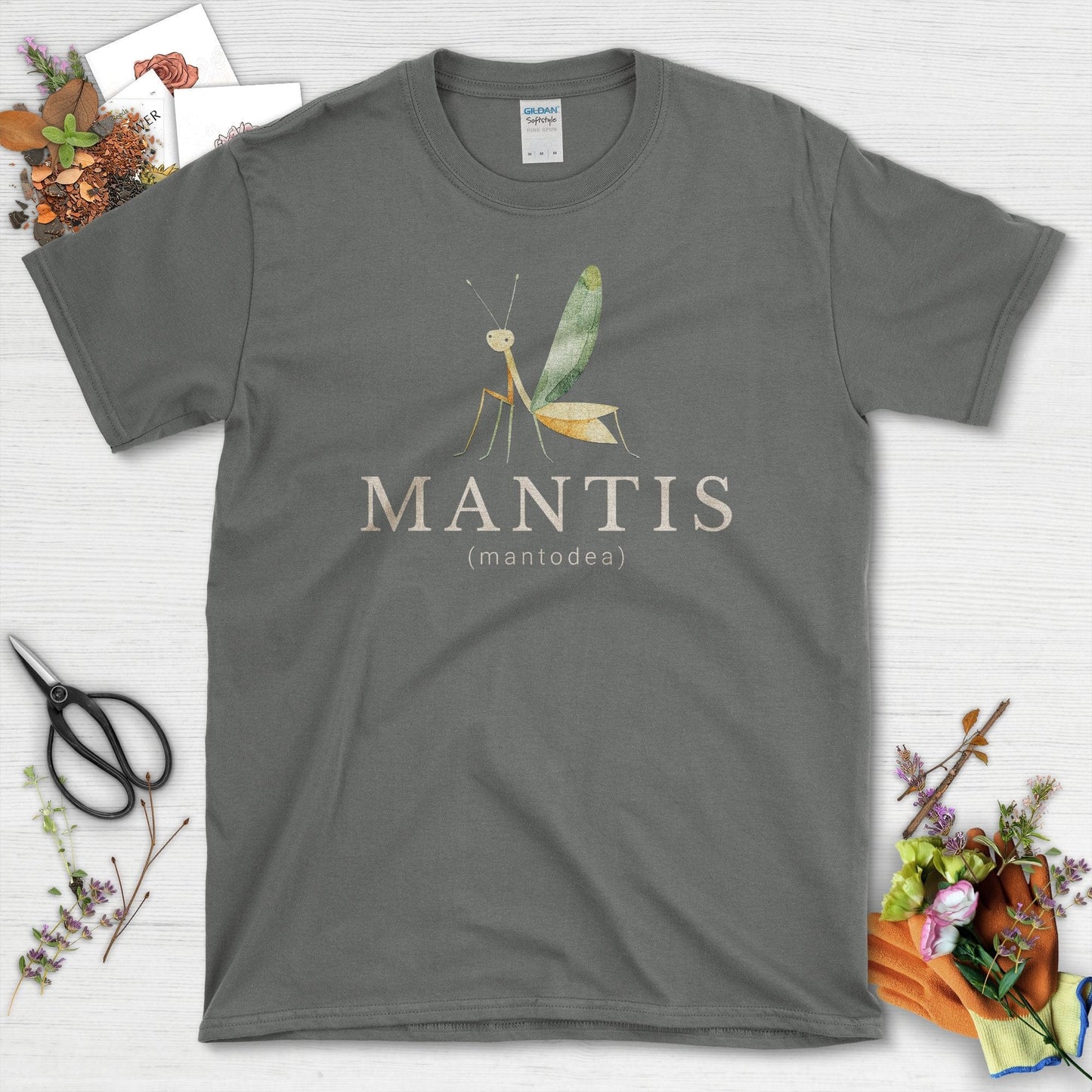 Mantis Mantodea T-Shirt Charcoal / S T-Shirt