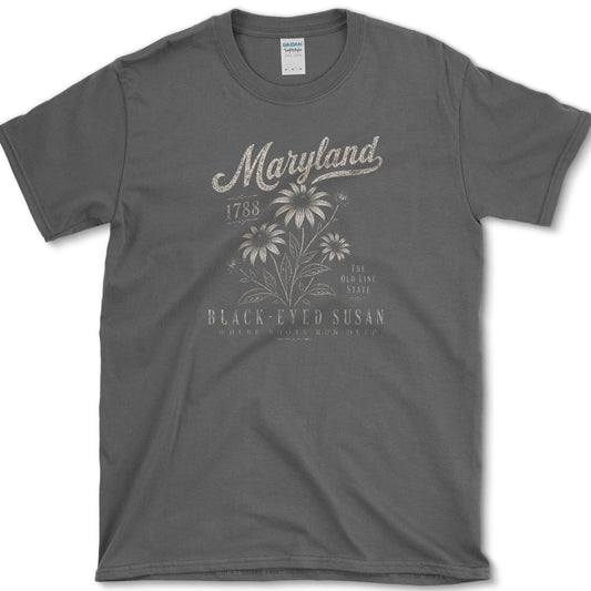 Maryland Black-Eyed Susan T-Shirt S / Dark Heather Essential Tees