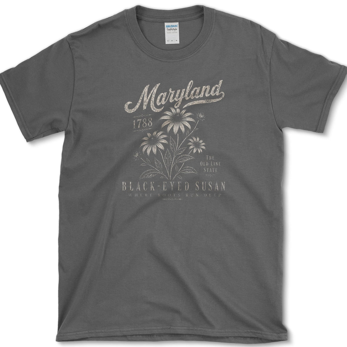 Maryland Black-Eyed Susan T-Shirt S / Dark Heather Essential Tees
