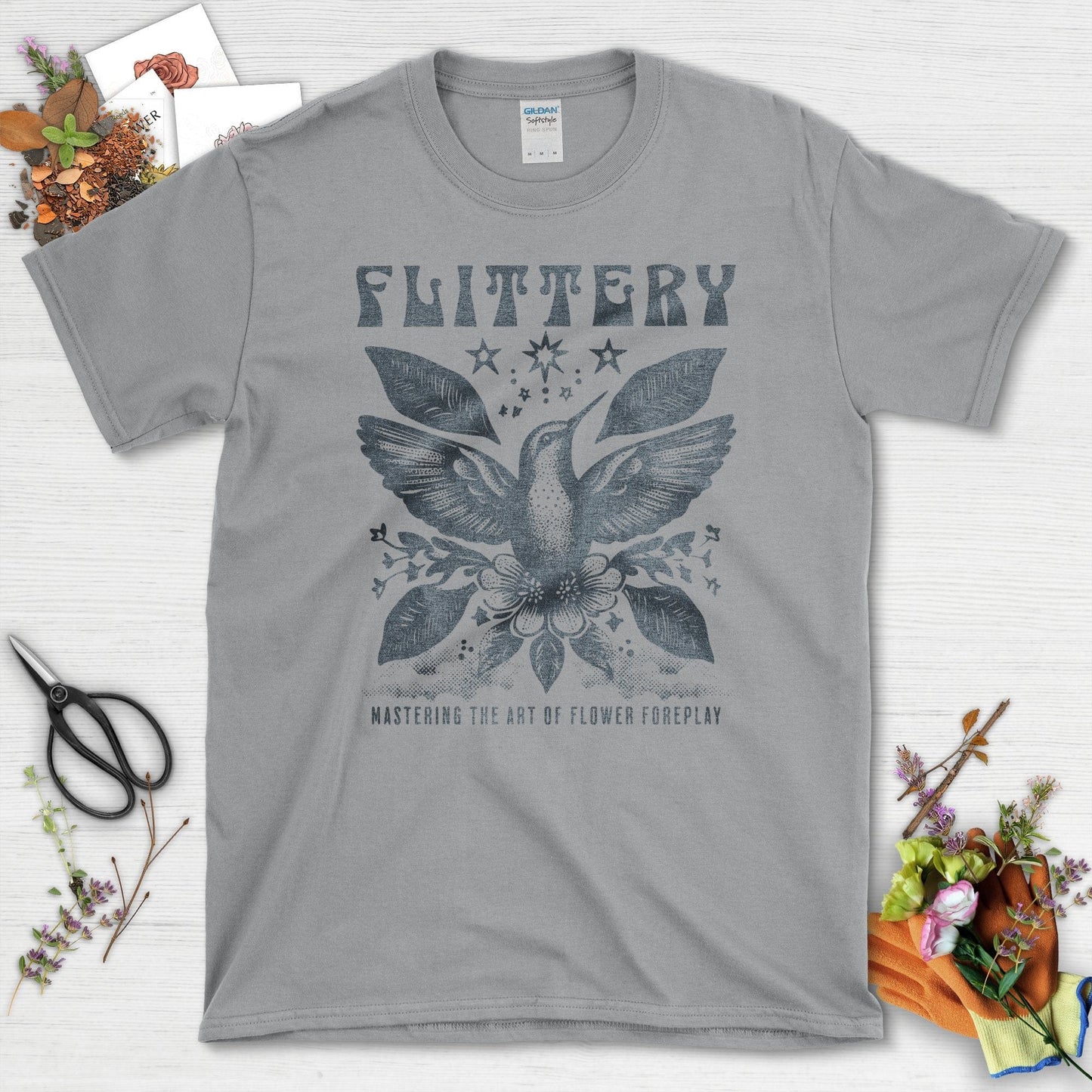 Mastering the Art of Flower Foreplay Nature Theme T-Shirts Sport Grey / S T-Shirt