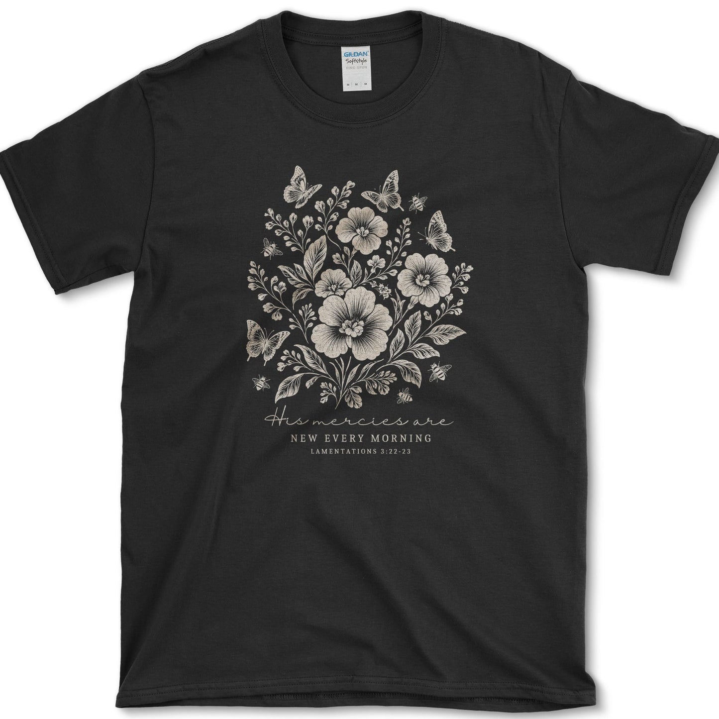 Mercies New Every Morning T-Shirt S / Black Essential Tees